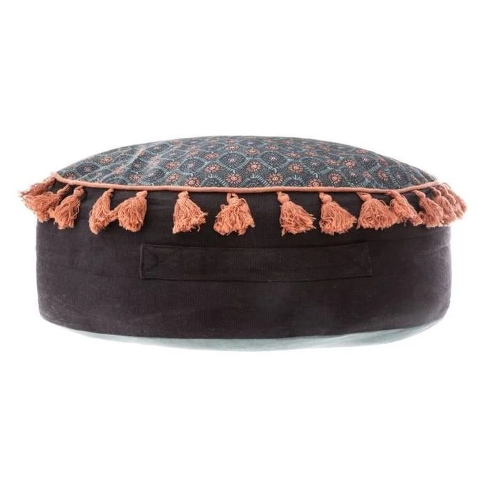 ATMOSPHERA Coussin Sol Terre - Bleu Foncé - 45x16 Cm 3 ATMOSPHERA Coussin Sol Terre - Bleu Foncé - 45x16 Cm