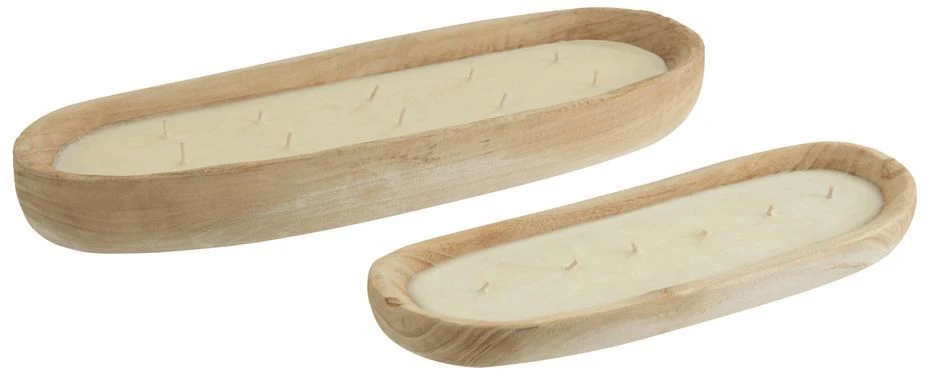 Bougie Dans Du Bois Blanc Farij L 61 Cm 4 Bougie Dans Du Bois Blanc Farij L 61 Cm – Image 2