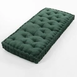 COTTON WOOD Coussin De Palette - 60 X 120 X 10 Cm - Velours Vert Bouteille