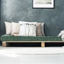 COTTON WOOD Coussin De Palette - 60 X 120 X 10 Cm - Velours Vert Bouteille -TODAY || Disney || Fisher Price Soldes cotton wood coussin de palette 60 x 120 x 10 cm velours vert bouteille 3700301151452 700228