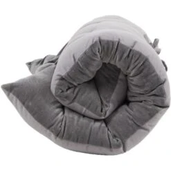 COTTON WOOD Futon Coton Velours - 60x120x5 Cm - Gris Clair Et Anthracite -TODAY || Disney || Fisher Price Soldes cotton wood futon coton velours 60x120x5 cm gris clair et anthracite 3700301148711 697793