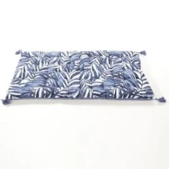 COTTON WOOD Matelas De Sol Souple Coton Imprimé - 60 X 120 X 5 Cm - Blue Palm