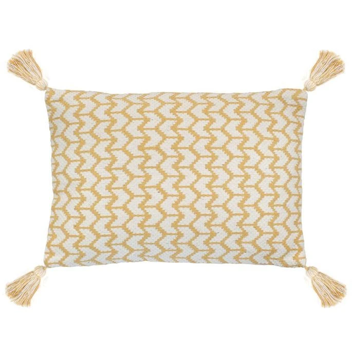 Coussin 2 Pcs 40 X 60 Cm Bohémien Jaune 4 Coussin 2 Pcs 40 X 60 Cm Bohémien Jaune – Image 2
