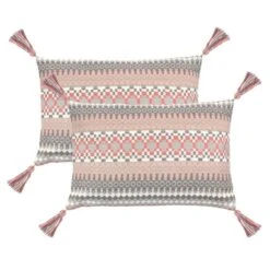 Coussin 2 Pcs 40 X 60 Cm Bohémien Multicolore 3