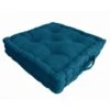 Coussin De Sol 100% Coton 40x40x9 Cm BLEU CANARD