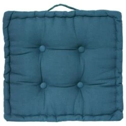 Coussin De Sol Dorian - 40 X 40 Cm - Bleu Canard
