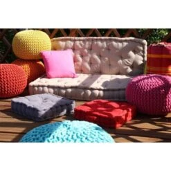 Coussin De Sol Grand Format 100% Coton 60x60x15 Cm BLEU CANARD -TODAY || Disney || Fisher Price Soldes coussin de sol grand format 100 coton 60x60x15 cm bleu canard 3700301137043 456184