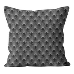 Coussin Déhoussable Gold Paon - 40 X 40 Cm - Gris Anthracite