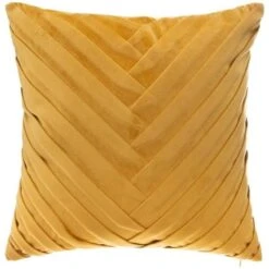 Coussin En Velours Tressé - 40 X 40 Cm - Ocre