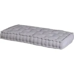 Coussin Palette Chambray - Coton - 60 X 120 X 15 Cm - Gris Perle