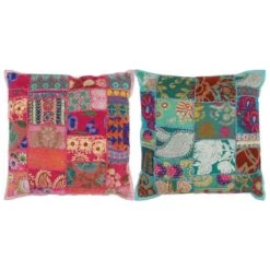Coussin Patchwork 2 Pcs Fait à La Main 45x45 Cm Rose/turquoise -TODAY || Disney || Fisher Price Soldes coussin patchwork 2 pcs fait a la main 45x45 cm rose turquoise 8718475620204 1013299