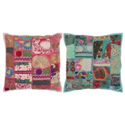 Coussin Patchwork 2 Pcs Fait à La Main 45x45 Cm Rose/turquoise -TODAY || Disney || Fisher Price Soldes coussin patchwork 2 pcs fait a la main 45x45 cm rose turquoise 8718475620204 1013302