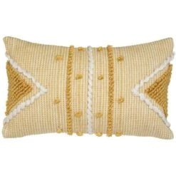Coussin Recycle Row - 30 X 50 Cm - Ocre
