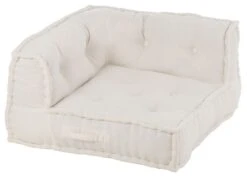 Coussin Siège D'angle Coton Blanc Linah 75 X 79 X 46 Cm