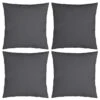Coussins Décoratifs 4 Pcs Anthracite 60x60 Cm Tissu