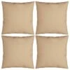 Coussins Décoratifs 4 Pcs Beige 50x50 Cm Tissu