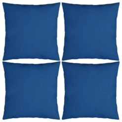Coussins Décoratifs 4 Pcs Bleu Royal 50x50 Cm Tissu