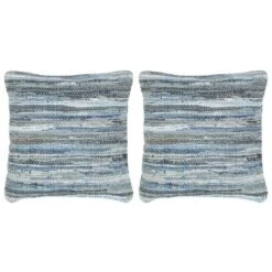 Coussins Denim Chindi 2 Pcs Bleu 45x45 Cm Coton