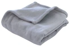 Couverture Microfibre Microlon Gris Doux Nid