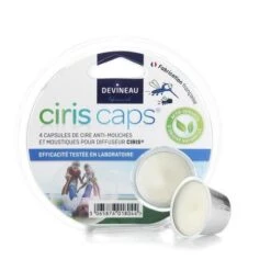 DEVINEAU Ciris Lot De 4 Capsules De Cire Parfumée Anti Mouches Et Moustiques Géraniol