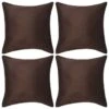 Housse De Coussin 4 Pièces 40x40 Cm Polyester Faux Daim Marron -TODAY || Disney || Fisher Price Soldes housse de coussin 4 pieces 40x40 cm polyester faux daim marron 3666722457187 769167