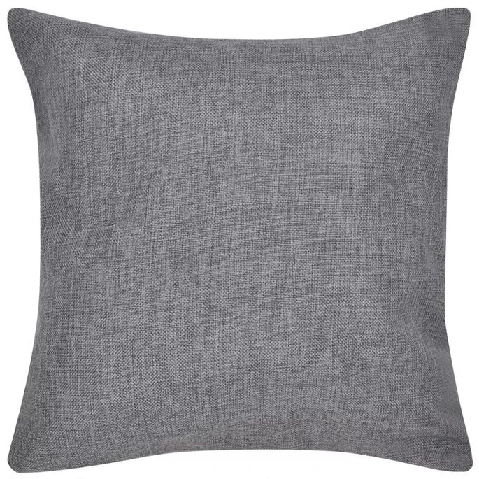 Housses De Coussin 4 Pcs Aspect De Lin Anthracite 40x40 Cm 5 Housses De Coussin 4 Pcs Aspect De Lin Anthracite 40x40 Cm – Image 3