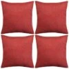 Housses De Coussin 4 Pcs Aspect De Lin Bordeaux 80x80 Cm -TODAY || Disney || Fisher Price Soldes housses de coussin 4 pcs aspect de lin bordeaux 80x80 cm 3666722472012 729058