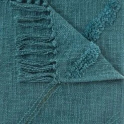 Jeté De Lit Tuft Inca - 130 X 180 Cm - Bleu Canard -TODAY || Disney || Fisher Price Soldes jete de lit tuft inca 130 x 180 cm bleu canard 3560233808868 730982