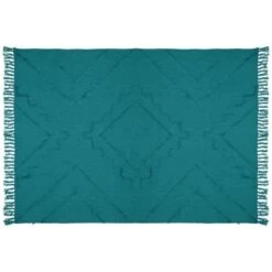 Jeté De Lit Tuft Inca - 130 X 180 Cm - Bleu Canard -TODAY || Disney || Fisher Price Soldes jete de lit tuft inca 130 x 180 cm bleu canard 3560233808868 730984