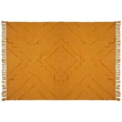 Jeté De Lit Tuft Inca - 130 X 180 Cm - Jaune Ocre -TODAY || Disney || Fisher Price Soldes jete de lit tuft inca 130 x 180 cm jaune ocre 3560233808844 730978