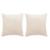 Jeu De Coussin 2 Pcs Velours 45 X 45 Cm Blanc Cassé 2
