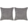Jeu De Coussin 2 Pcs Velours 45 X 45 Cm Gris