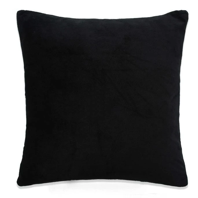 Jeu De Coussin 2 Pcs Velours 45 X 45 Cm Noir 6 Jeu De Coussin 2 Pcs Velours 45 X 45 Cm Noir – Image 4