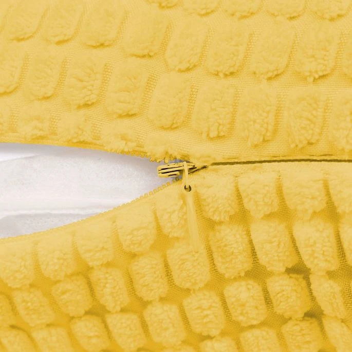 Jeu De Coussin 2 Pcs Velours 60 X 60 Cm Jaune 5 Jeu De Coussin 2 Pcs Velours 60 X 60 Cm Jaune – Image 3