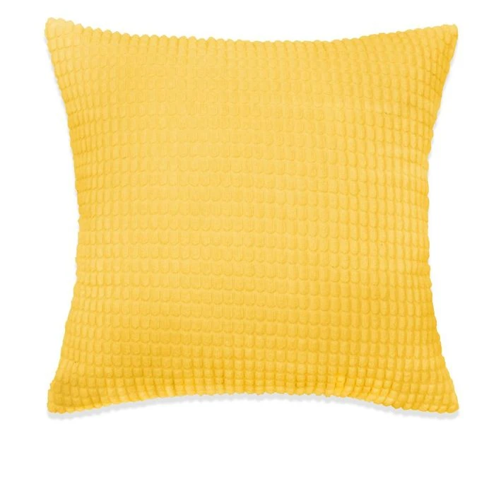 Jeu De Coussin 2 Pcs Velours 60 X 60 Cm Jaune 6 Jeu De Coussin 2 Pcs Velours 60 X 60 Cm Jaune – Image 4