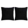 Jeu De Coussin 2 Pcs Velours 60 X 60 Cm Noir