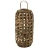 Lanterne Bois Massif Foncé Cintee H 67 Cm