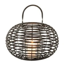 Lanterne Ronde Bambou Noir Mat Cintee H 22 Cm -TODAY || Disney || Fisher Price Soldes lanterne ronde bambou noir mat cintee h 22 cm lot de 3 5400924017552 372206