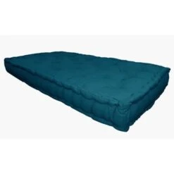Matelas De Sol 100% Coton 60x120x15 Cm BLEU CANARD