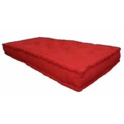 Matelas De Sol 100% Coton 60x120x15 Cm ROUGE