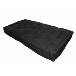 Matelas De Sol 100% Coton 60x120x15cm NOIR