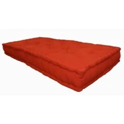 Matelas De Sol 100% Coton 60x120x15cm TERRACOTTA