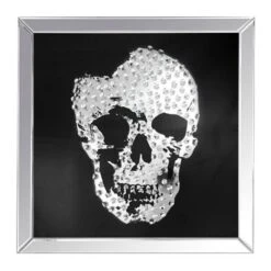 Miroir à Strass Tête De Mort