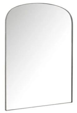 Miroir Arrondi Métal Gris Karmi L 90 Cm
