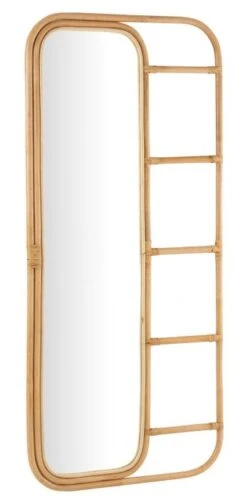 Miroir Avec échelle En Rotin Naturel Caella L 180 Cm