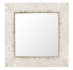 Miroir Champagne Motif Corail Métal Guizmo L 76 Cm