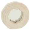 Miroir Irrégulier Bois De Paulownia Blanc Domia D 28 Cm
