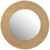 Miroir Métal Effet Jute Clair Alier D 89 Cm