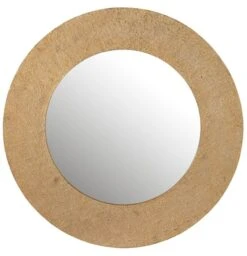 Miroir Métal Effet Jute Clair Alier D 89 Cm