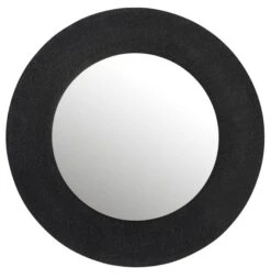 Miroir Métal Effet Jute Noir Kolina D 89 Cm